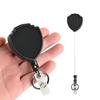1Pc Retractable Easy-To-Pull Buckle Badge Reel Carabiner Key Chain Anti-Theft Anti-Lost Key Chain With Steel Cord