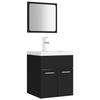 VidaXL Bathroom Furniture Set Storage Cabinet Wall Mirror Toilet Cabinet Sink Cabinet and Washbasin 3071307