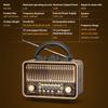 Retro Portable AM/FM/SW Radio with Rechargeable Battery, TF/AUX Playback & Antenna. Wireless for Home, or Emergency.