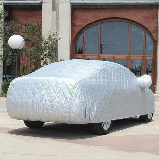 All-Weather Car Cover with Reflective Strips Thickened Cotton Full Coverage Car Cover for SUV Sedan Hatchback Sun And Snow Protection Car Cover Top