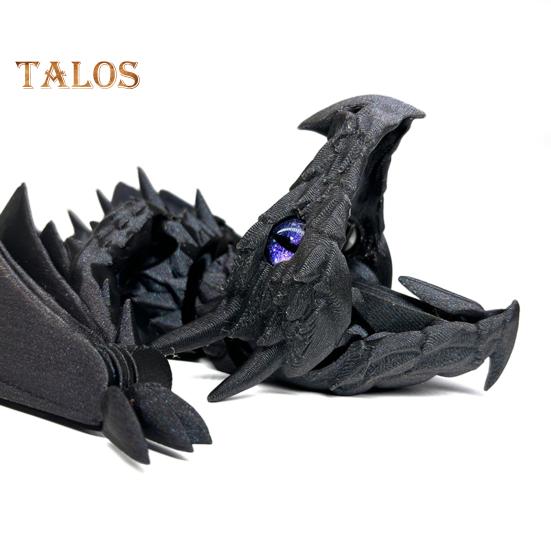 3D-печатный крылатый дракон, гибкий шарнирный дракон с крыльями, игрушка-дракон для домашнего офиса, декор для стола, снятие стресса