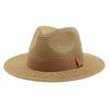 Male And Female Gender-Neutral Sunshade Straw Hat Fashion Sunscreen Uv Protection Straw Panama Top Hat