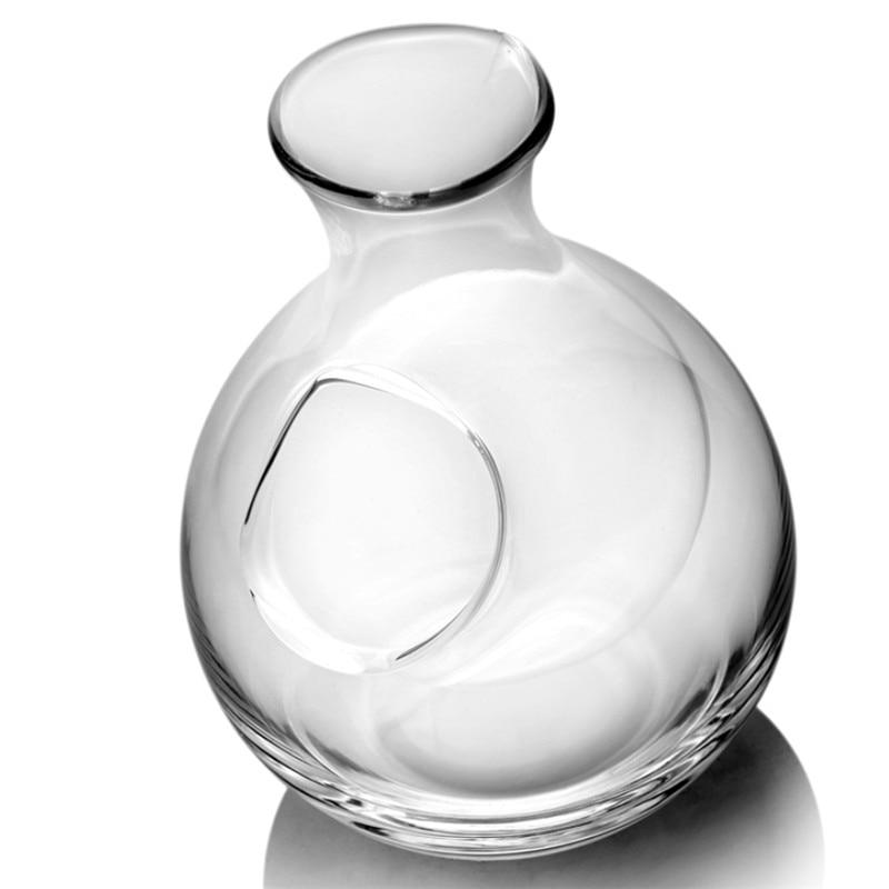 250ml Glass Wine Bottle Hole Sake Ice Jug Hamster Nest Cooling Brandy Whiskey Beer Decanter Transparent Wine Carafe Superior Bar Tools