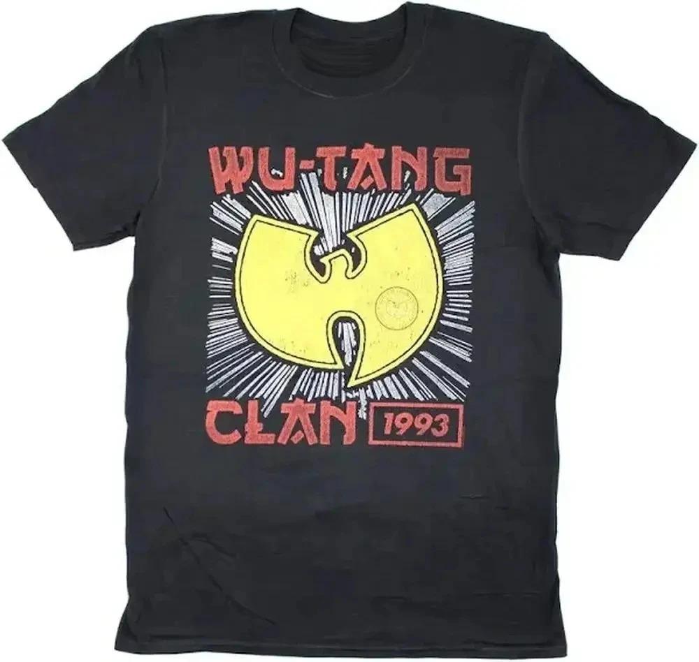 WuTang Clan Ретро 90-х Повседневная Футболка Унисекс Круглый Вырез Хлопок Короткий Рукав Y2K Оверсайз Мода Женские и Унисекс Футболки