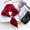 For Girl  Sunscreen Shawl Cross Scarves Satin False Collar Silk Scarf Cross Neckerchief