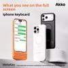 Универсальный чехол-клавиатура MetaKey с ночным светом для iPhone 17 Pro Max, с защитной крышкой для магнитной зарядки Magsafe