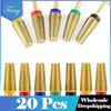 20pcs 5 IN 1 Tapered Gold Carbide Nail Drill Bits Two-Way Carbide Bit Drill Accessories Milling Cutter For Manicure Gel Varnish