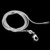 Fashion Trend Jewelry S925 Silver Plated 1MM Snake Chain with Chain Snake Bone Chain