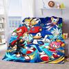 Sonic Warm Throw Blanket Flannel Soft Cozy Lightweight Blanket for Bed Sofa Home Decor -QJY