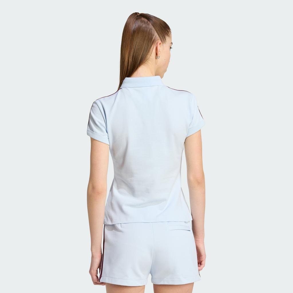 Поло Adidas с 3 полосками - Crystal Sky: Бордовый / Kd3698