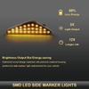 Gempro LED Side Marker Sequential Amber Front Turn Signal Light For BMW E70 X5 E71 X6 F25 X3, Smoked Black 2PCS