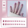24 шт. носимые ногти поп-блестки Aurora Butterfly Blush накладные ногти для дизайна ногтей с набором для установки