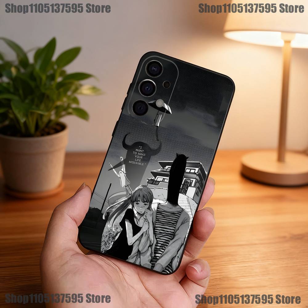 G-Goodnight P-Punpun Чехол для телефона Samsung S25, S24, S21, S22, S23, S30, Ultra, S20, Plus, Fe, Lite, 5G Черный