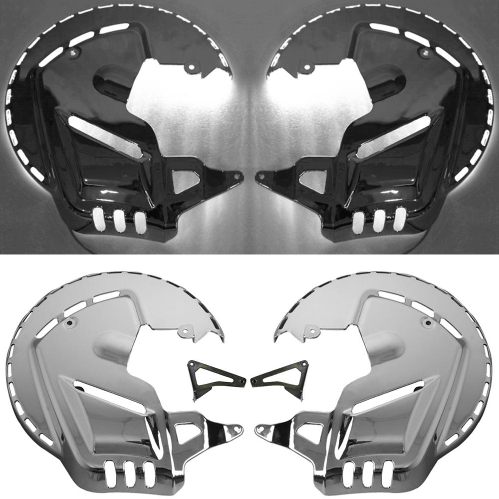 Для Honda GOLDWING GL1800 хромированные крышки ротора тормозного диска красные синие белые светодиодные 2001-2014 HONDA F6B 2013-2015 Аксессуары для мотоциклов