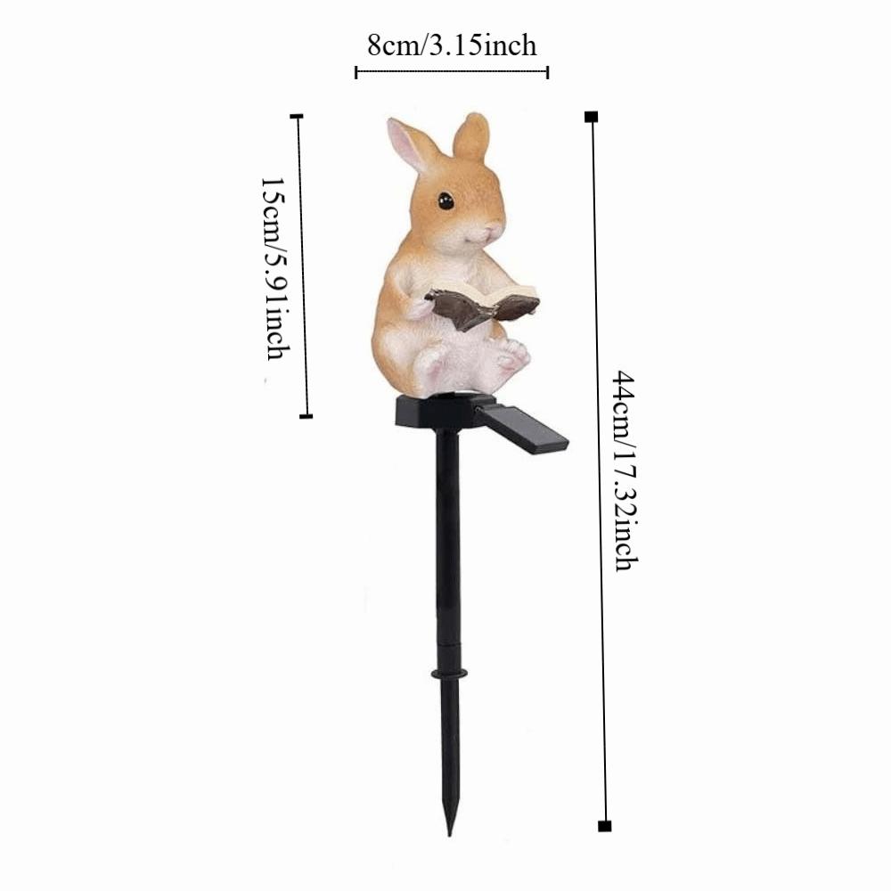 Waterproof Solar Animal Lamp Ground Insertion Cute Outdoor Solar Light Realistic Decorative Rabbit Squirrel Lawn Light Outdoor