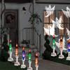 2023 New Ghost Hands Candle Light Halloween Decoration Skeleton Head Beacon Indoor and Outdoor Garden Atmosphere Decoration