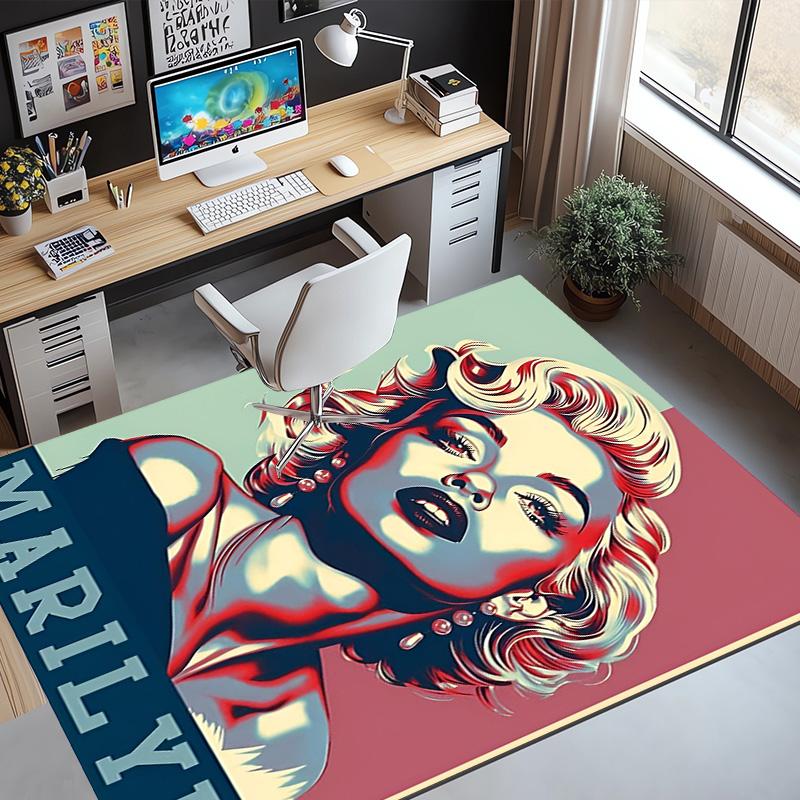 Marilyn Monroe Pattern Rug, Indoor/Outdoor Mat, for Picnic, Gameroom, Bedroom, Office, Living Room, Home Decor Carpet, Birthday Gift