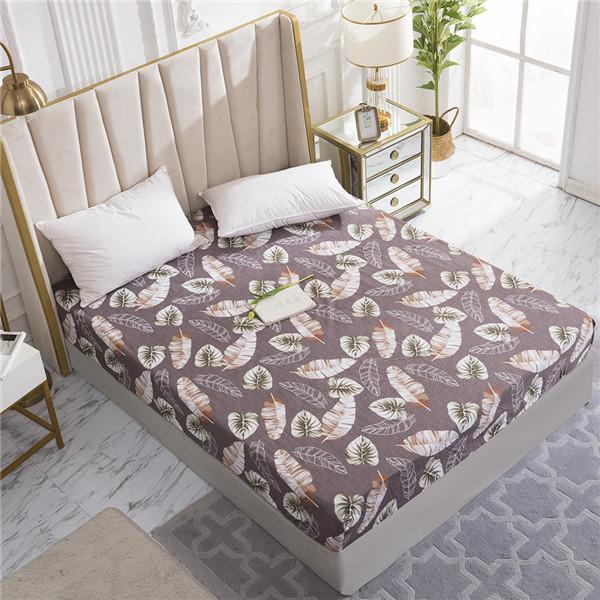 Printed Waterproof Bed Mattress Protector Anti-mite Bed Mattress Topper Breathable Soft Bed Cover No Pillowcase