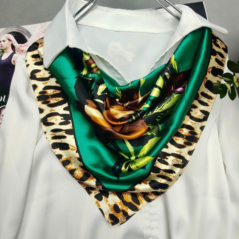 Новый Красно-Синий Шелковый Шарф Bufandas Женские Шарфы Национальный Стиль Атласные Квадратные Шарфы Дамский Брендовый Головной Платок Хиджаб Модный шаль