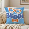 Educational Cartoon AABC Blippiing Cushion Cover Linen Pillowcase Soft  for Sofa Bed Home Room Decor