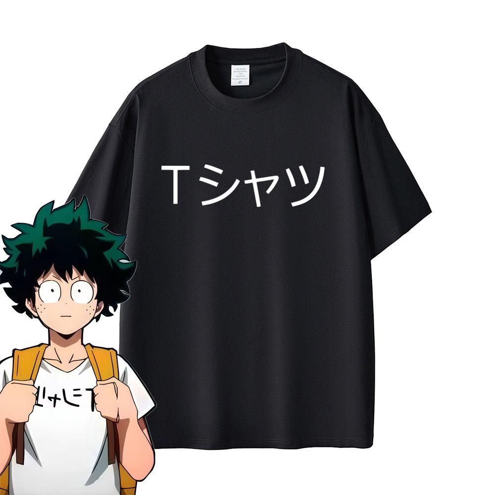 Anime My Hero Academia Midoriya Izuku Same Style Print T Shirt Unisex Women Unisexga Fashion Vintage T-shirts Deku Cosplay Streetwear