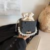 Hand Carry Pearl Pump with Bucket Bag 2025 Autumn New Simple Fashion High Value Chain Shoulder Messenger Bag