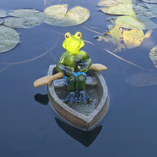 Resin Pond Frog Statue Garden Animal Miniatures Water Decoration Landscape Figurine Outdoor Flower Pots Decorative Sculpture