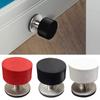 Non Punch Door Stopper Adhesive Door Stops Heavy Duty Stainless Steel Rubber Stopper With Sound Dampening Bumper Home Supply