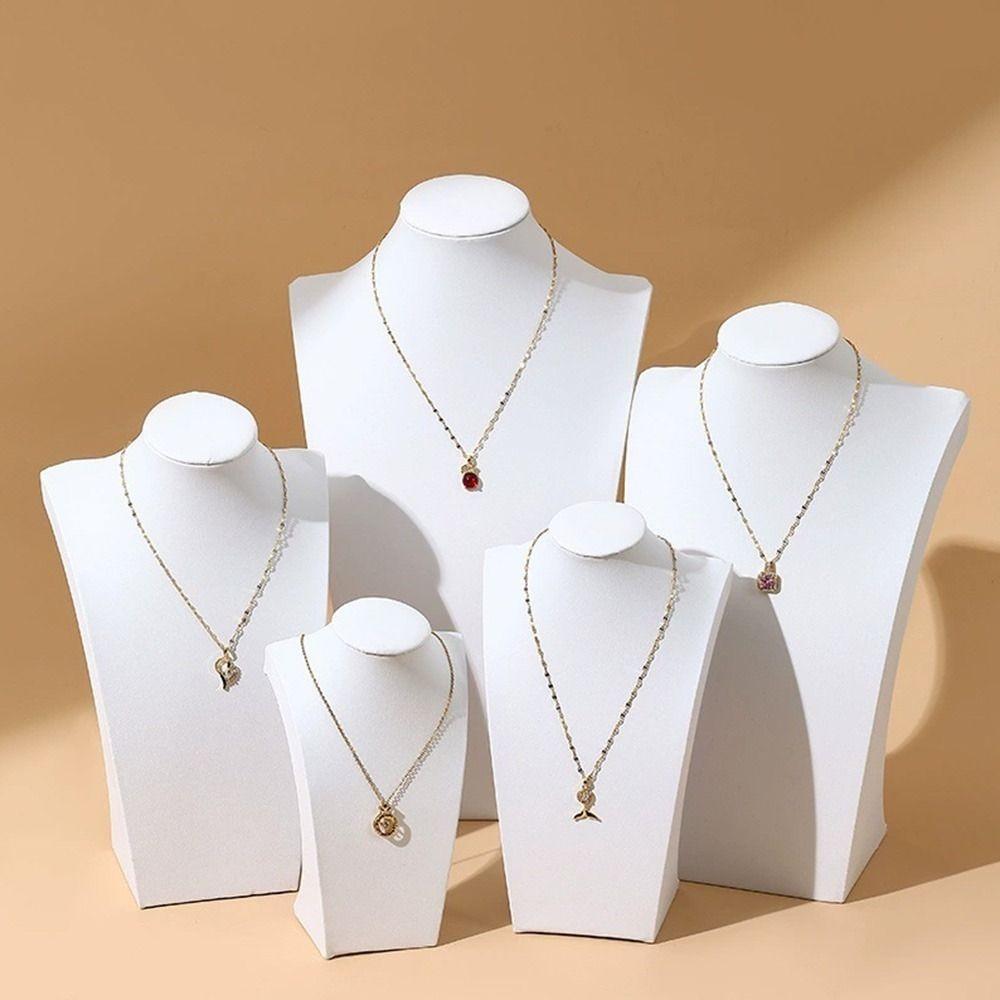 Neck Mold Necklace Display Stand Human Shape Ornament Holder Portable Mannequin Bust Jewelry Show