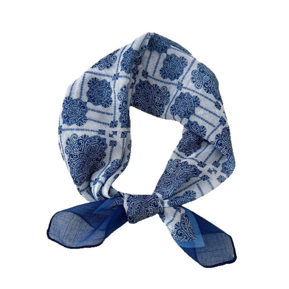 Fashion Women Printing Cotton Linen Small Square Scarf Scarf Women's Versatile Paisley Scarf Head Band Hair Accessories