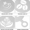 6 Coffee Stencils,Coffee Stencils Latte Art, Reble Templates for Baristas and Home Use, Professional Tool for Decorating Coffee, Perfect for