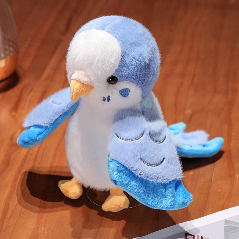 Kawaii Cockatiel Budgerigar Monk Parakeet Hand Puppet Bird Soft Stuffed Toy Doll Parrot Cosplay Plush Doll Educational Baby Toys