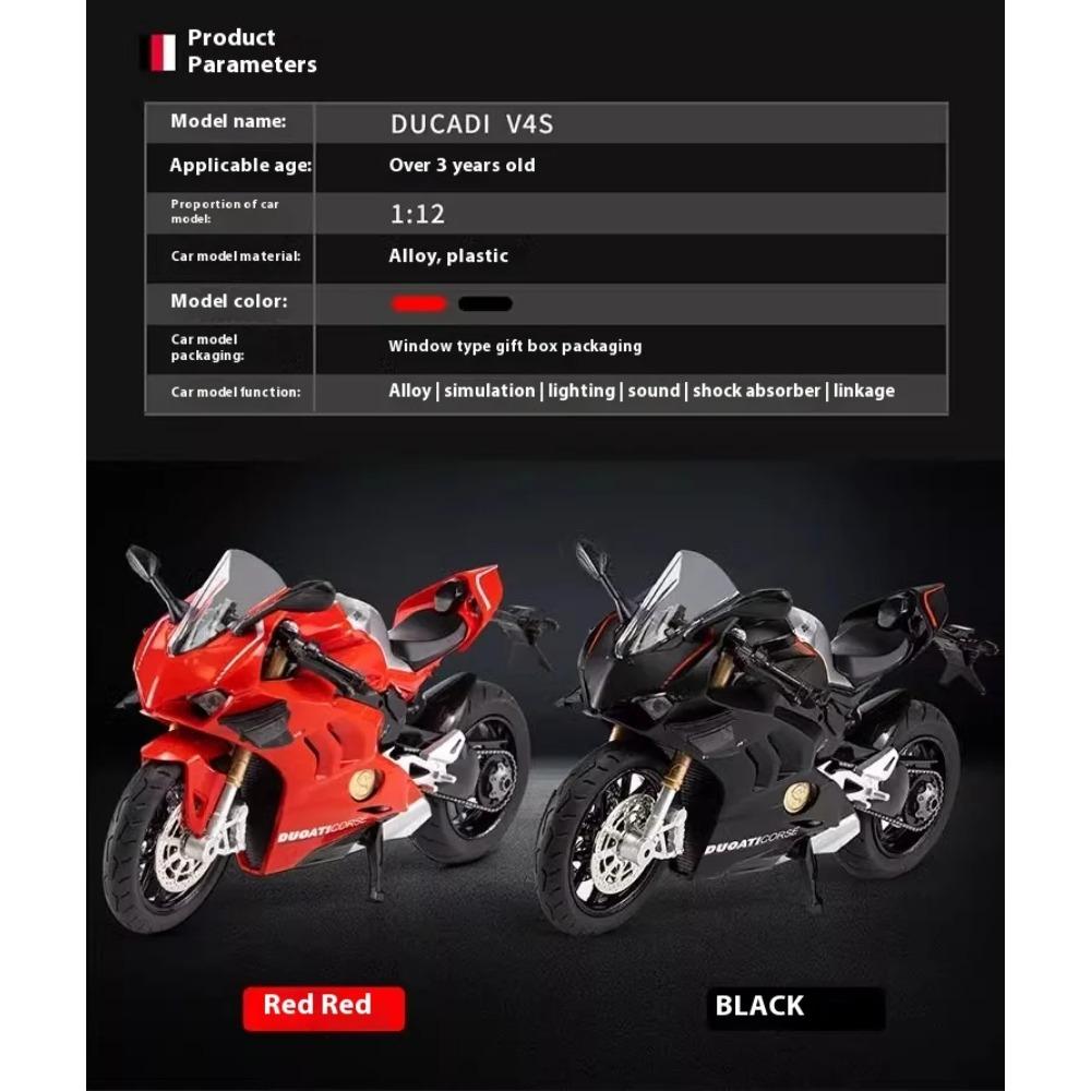 Модель мотоцикла Ducati Panigale V4S 1/12, литой из сплава, украшения для компьютерного стола, модный дисплей, подарок для друга, детские игрушки