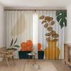 Nordic Abstract Simple High Shading Curtain Ins Fruit Cat Girl Спальня Гостиная Столовая Художественный Свежий Тень Декор Драпировка