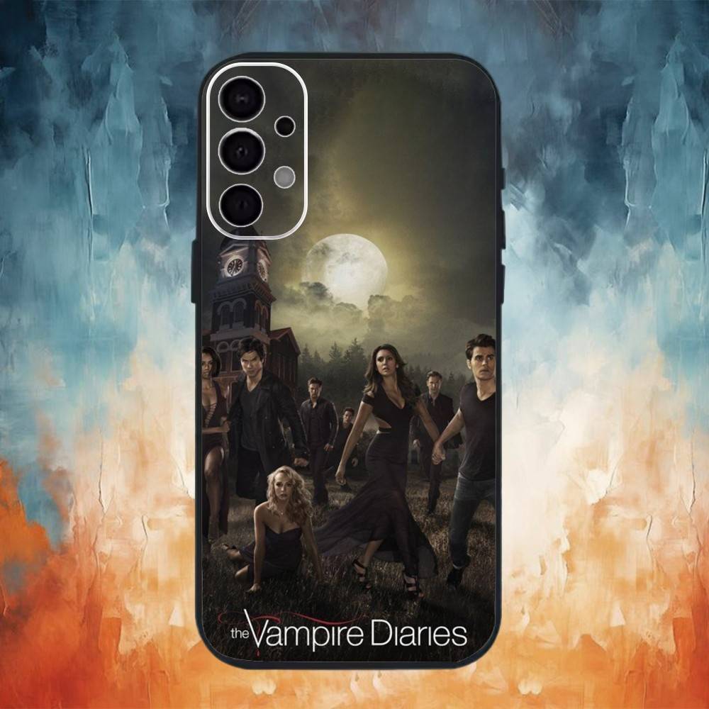 Чехол для телефона V-Дневники вампира для Samsung S25, S24, S21, S22, S23, S30, Ultra, S20, Plus, Fe, Note, 10, 9, 5G Черный