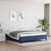 VidaXL Bed Frames Slat Base Upholstered Bed Slat Frame Double Bed Adult Bedroom Furniture Blue 347088