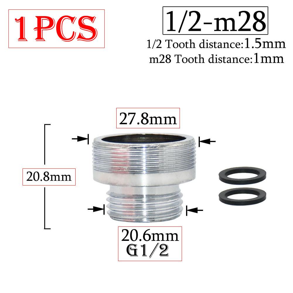 Латунный 1/2 x M16 M18 M20 M22 M24 M28 резьбовой соединитель серебряный кран соединения очиститель воды аксессуар адаптер для кухонного водопроводного крана