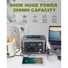 Портативная электростанция ALLPOWERS R600, аккумулятор 299 Втч LiFePO4 с 2x 600 Вт (Скачок мощности 1200 Вт) Розетки переменного тока для кемпинга на открытом воздухе, автодома, дома