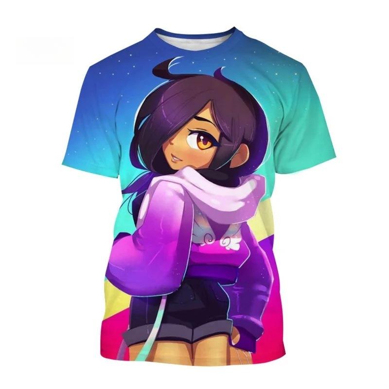 Летний топ с круглым вырезом и 3D-принтом в стиле каваи Ifuma, модная повседневная женская футболка с коротким рукавом