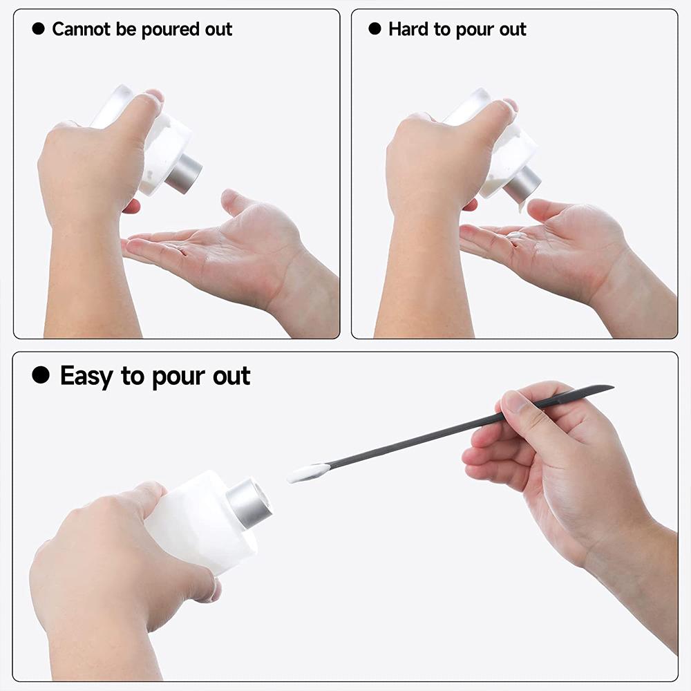 Набор из 3 силиконовых шпателей, двухсторонний скребок, косметический джем, крем, глубокая бутылка, мини-шпатель с удлиненным маленьким кончиком, инструмент для спа-макияжа