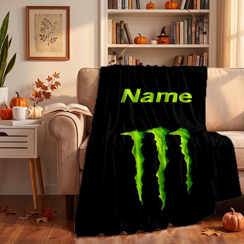 monster Custom Flannel Blankets Soft Warm Cozy Throws for Home Decor Holiday Gifts