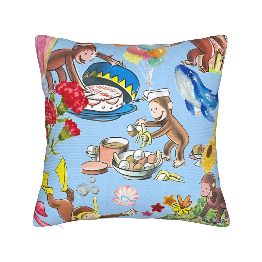 Curious Georges Pillow Case Kawaii Pillow Cover Graphic Pillowcases For Sofa Car Home Decor