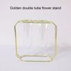 Nordic Creative Vase Home Decor Golden Glass Hydroponic Plant Holder Iron Line Flowers Ornament Garden Decoration Hot