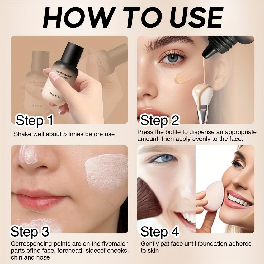 Стойкая тональная основа с полным покрытием, без масел и устойчивая к поту, 24 часа носки, натуральный матовый финиш, водостойкий и потостойкий тональный крем BB