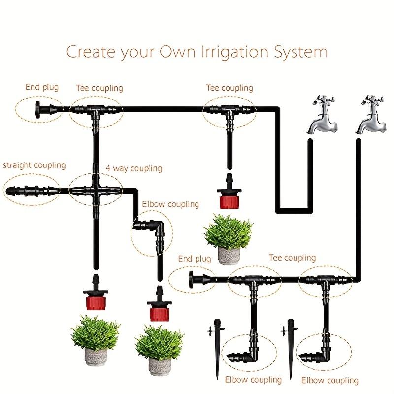 15 шт. Универсальный 4-контактный разъем с колючками: Идеально подходит для систем капельного орошения с водопроводными трубами диаметром 4/7 мм!