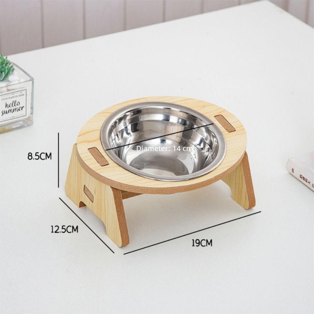 Деревянная миска для кошачьего корма Нескользящая миска для собачьего корма Практичный контейнер для кошачьего корма Дом