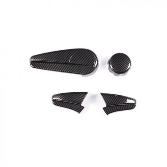 ABS Carbon Car Seat Adjustment Cover Decorative Trim For Toyota FJ Cruiser 07-21