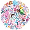 50 Cartoon Mermaid Sticker Sticker Bag Suitcase Water Cup Notebook Ins Creative Sticker