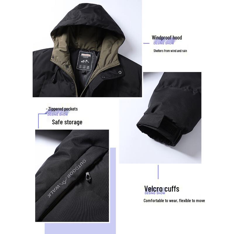 ROMON Men's Winter Fashion Hooded Padded Jacket ZH5507