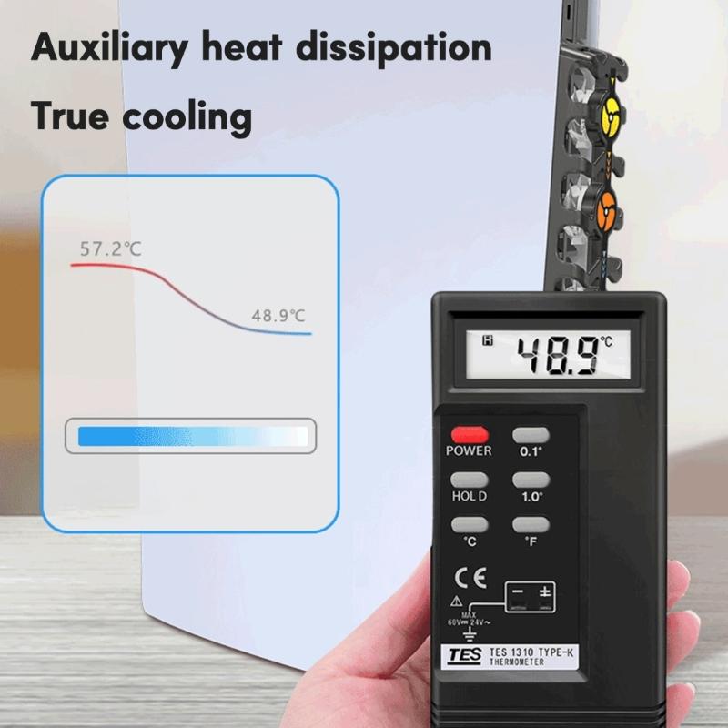 For Cooling Fan Game Console Adjustable Speed Intelligent Temperature Control 3 Fans System Station